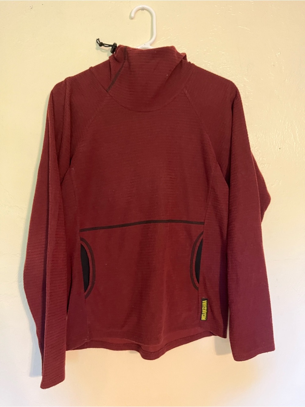 Melanzana Men's Maroon Waffle Sweater